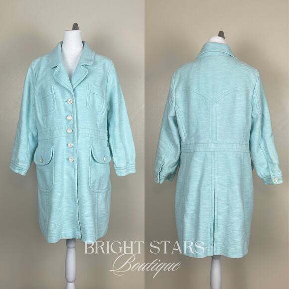 Rare Vintage Blue Coat ASO Rory Gilmore Girls Y2K Classic Spring Alexis Bledel - Picture 5 of 16